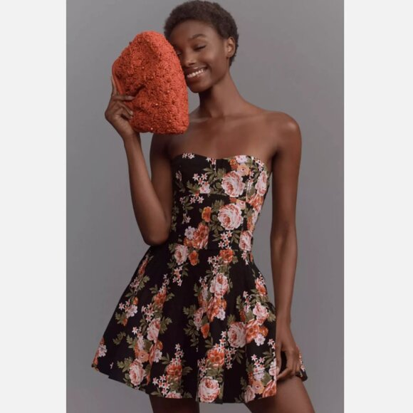 Brand New by Anthropologie Maeve Strapless Flounce Mini Dress - Picture 5 of 7